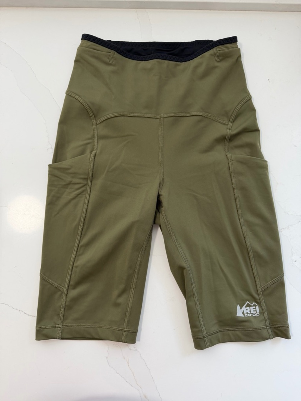 NWOT Women’s REI Olive Active High-Rise Pocket Shorts